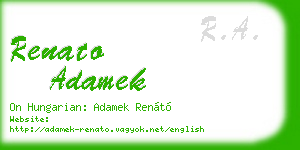 renato adamek business card